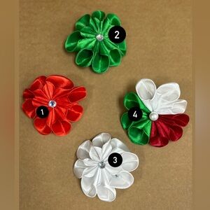 Handmade Mexican flower hair clips